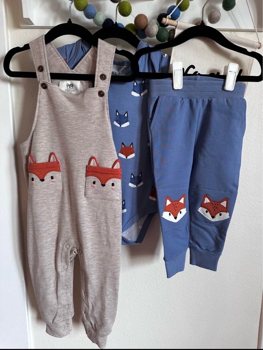 NWT Little Sleepies fox Joggers & Overalls Set